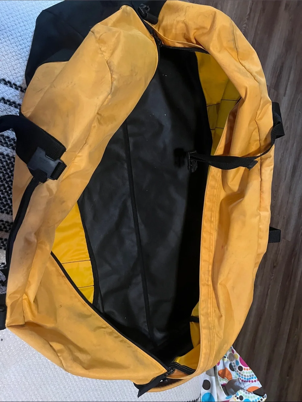 L.L. Bean Yellow and Black Duffel